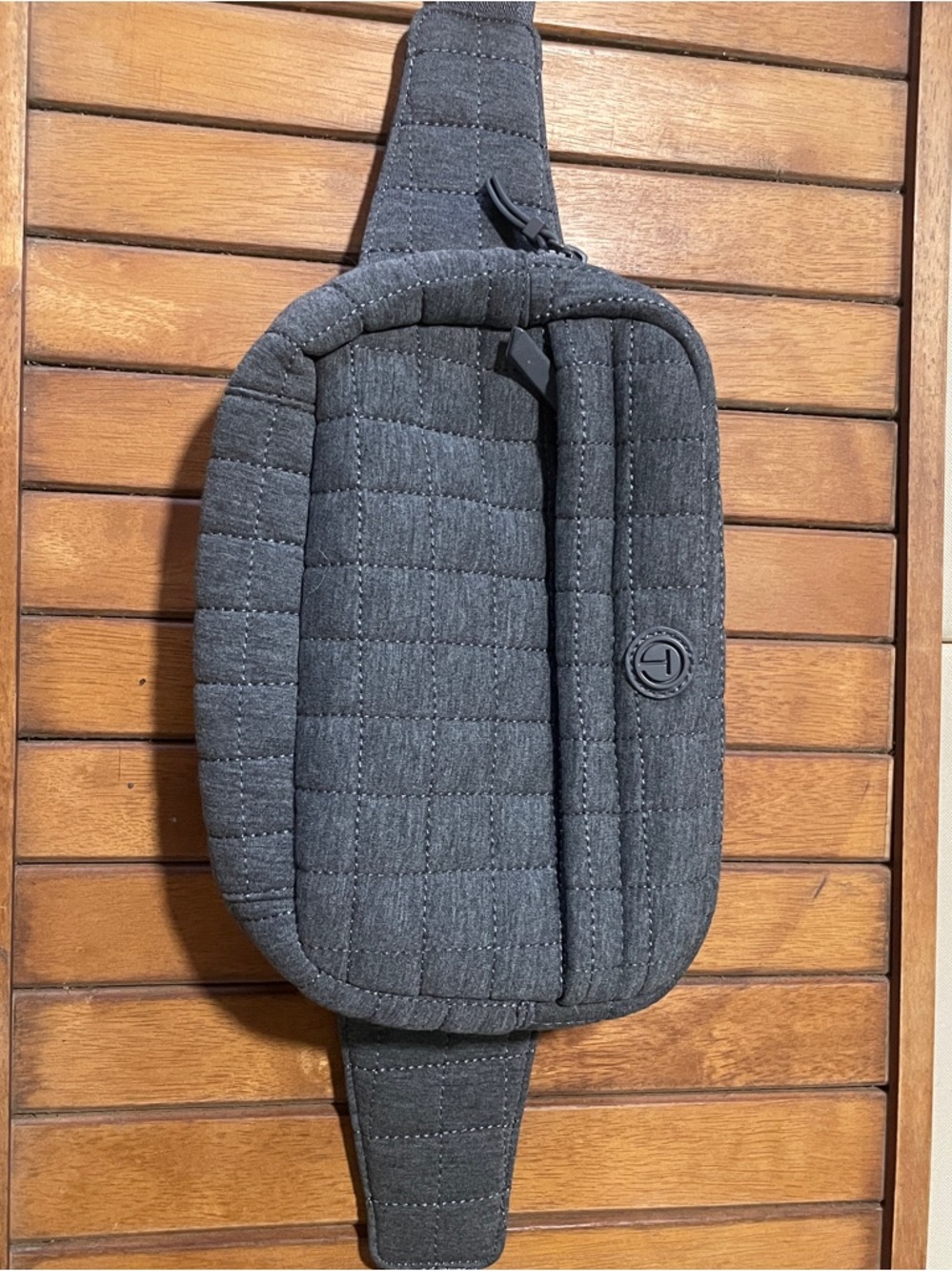 Talbots Quilted Gray Crossbody Sling Bag